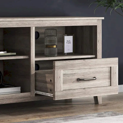 Grey TV Stand with Storage Drawers Cable Management for 65/75 inch TV - M