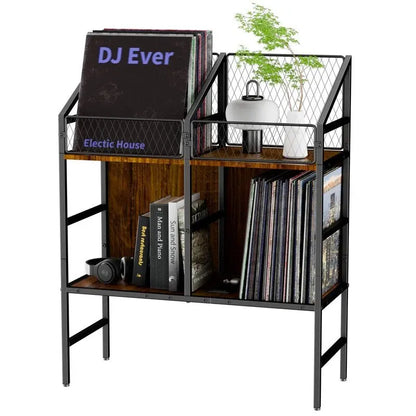 Vinyl Record Holder Storage Rack - 10 D x 27.8 W x 34.5 H