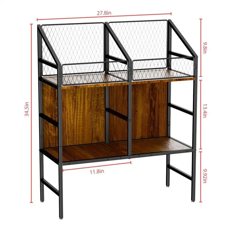 Vinyl Record Holder Storage Rack - 10 D x 27.8 W x 34.5 H
