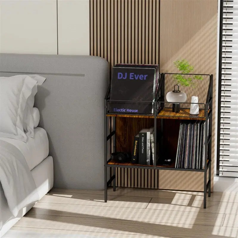 Vinyl Record Holder Storage Rack - 10 D x 27.8 W x 34.5 H