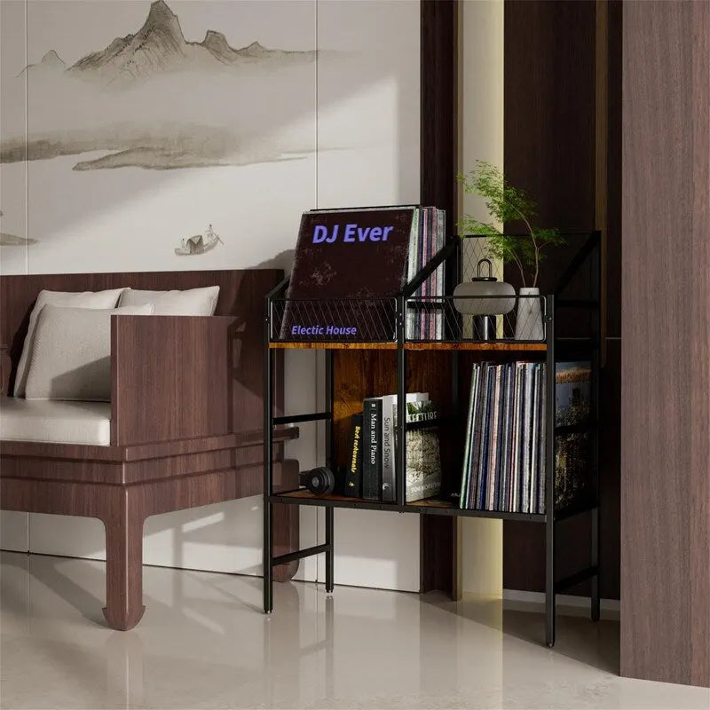 Vinyl Record Holder Storage Rack - 10 D x 27.8 W x 34.5 H