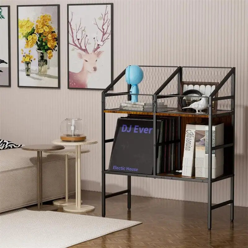 Vinyl Record Holder Storage Rack - 10 D x 27.8 W x 34.5 H