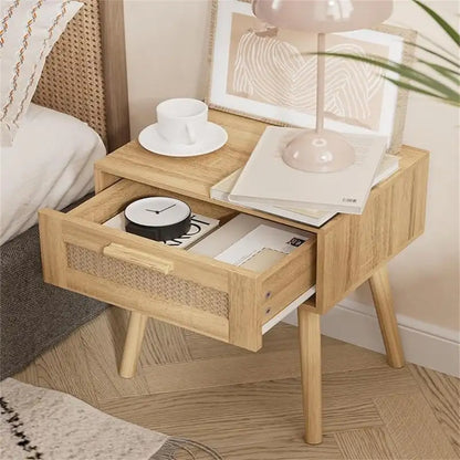Bedroom Nightstands Wooden Night Stands - 11.81 D x 15.35 W x 19.69 H