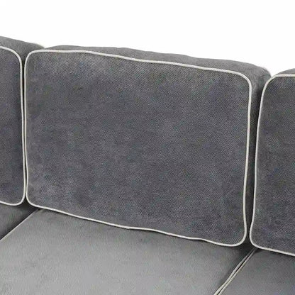L-Shaped Reversible Chaise Sectional Sofa Pull Out Sofa Bed