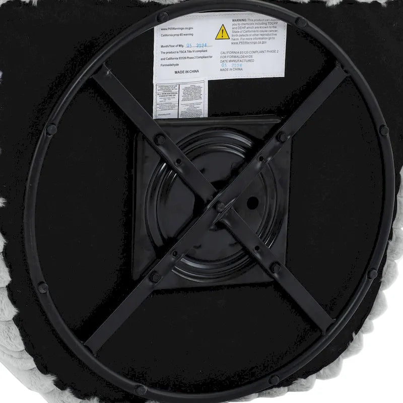 2 Set Modern 49  Upholstered Plush Corduroy Swivel Barrel Accent Chair