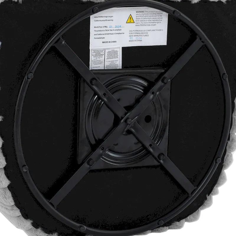 2 Set Modern 49  Upholstered Plush Corduroy Swivel Barrel Accent Chair