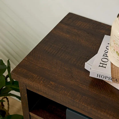 Farmhouse Barn door TV Media Stand Modern Entertainment Console for TV Up to 65  with Open and Closed Storage Space