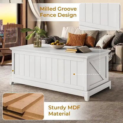 48 in Lift Top Coffee Table Storage Room Fence Design Farmhouse