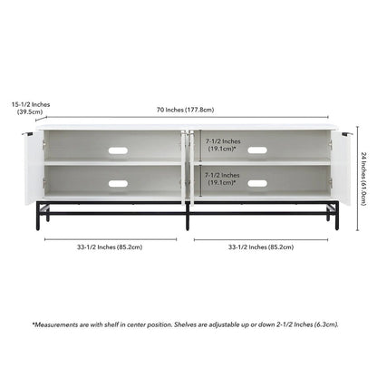 Campello Rectangular TV Stand for TV's up to 78  - 70  Wide