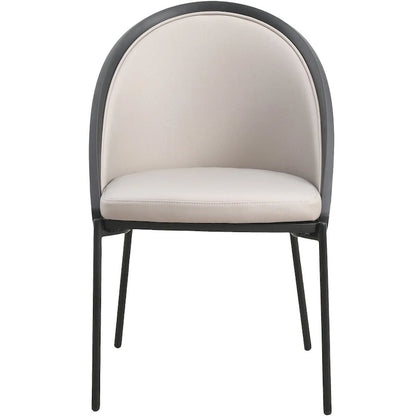Urbane Upholstered Faux Leather Dining Chair with Powder Coated Steel Legs by LeisureMod