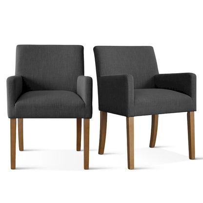 Linen Upholstered Armchair(Set of 2)
