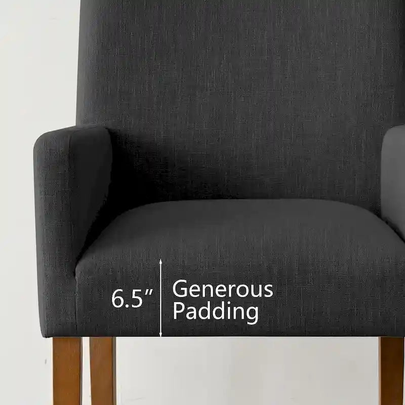 Linen Upholstered Armchair(Set of 2)