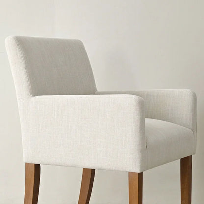 Linen Upholstered Armchair(Set of 2)