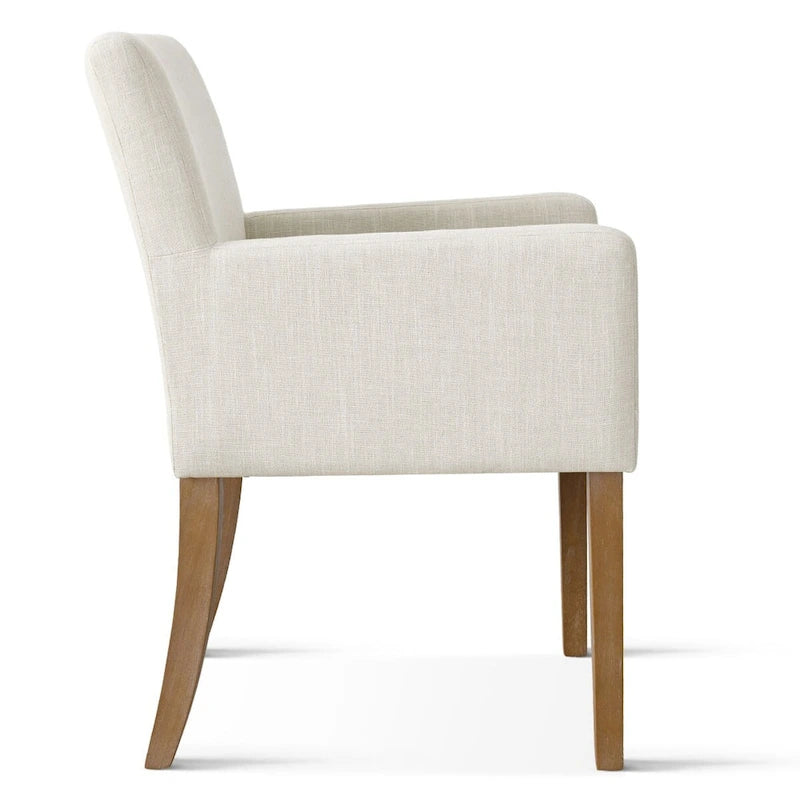 Linen Upholstered Armchair(Set of 2)