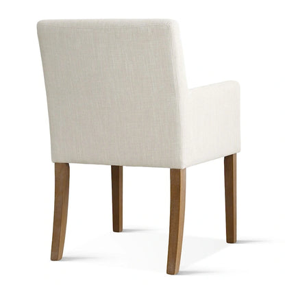 Linen Upholstered Armchair(Set of 2)