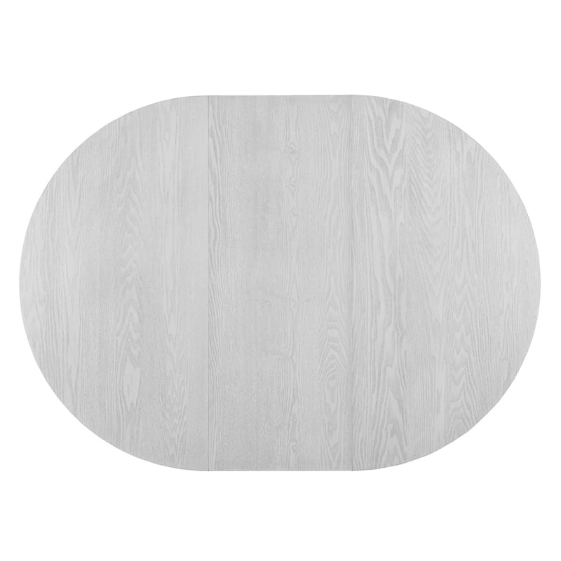 Extendable Dining Table Set Round Trestle Table and 4 Dining Chairs