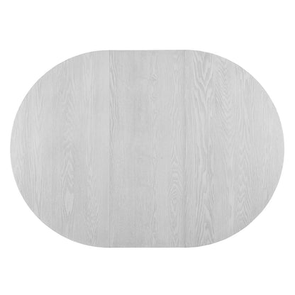 Extendable Dining Table Set Round Trestle Table and 4 Dining Chairs