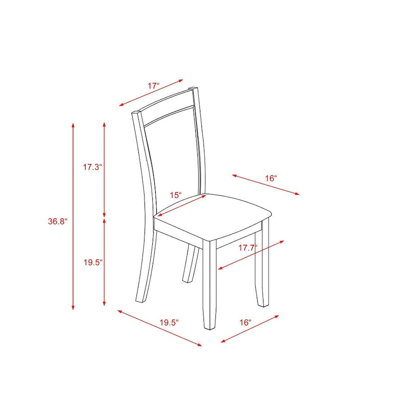 East West Furniture 7 Piece Dinette Set- a Dining Table and 6 Linen Fabric Parson Chairs, Black(Fabric Color Options)