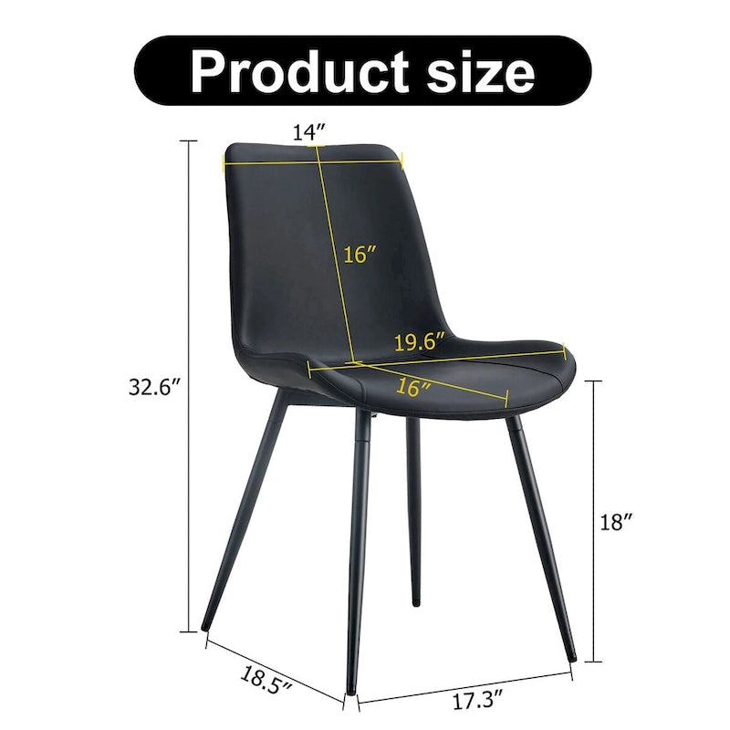 A Set Of 4 Style Restaurant Cushioned Chairs With Suede Backrests And Black Metal Legs,Suitable For Kitchens,Lounges,Farmhouses