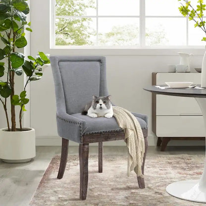 Traditional Tufted Ultra Upholstered Wingback Dining Chair Set of 4