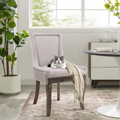 Traditional Tufted Ultra Upholstered Wingback Dining Chair Set of 4