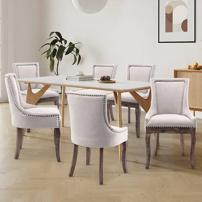 Traditional Tufted Ultra Upholstered Wingback Dining Chair Set of 4