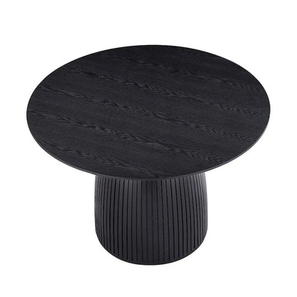 Round Dining Table Kitchen Table Small Space Dining Table MDF for 4-6 People - D 47.24  x H 49.63