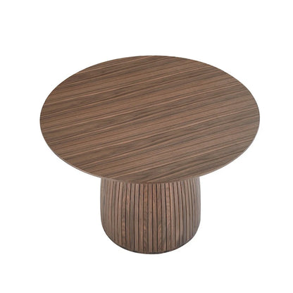 Round Dining Table Kitchen Table Small Space Dining Table MDF for 4-6 People - D 47.24  x H 49.63