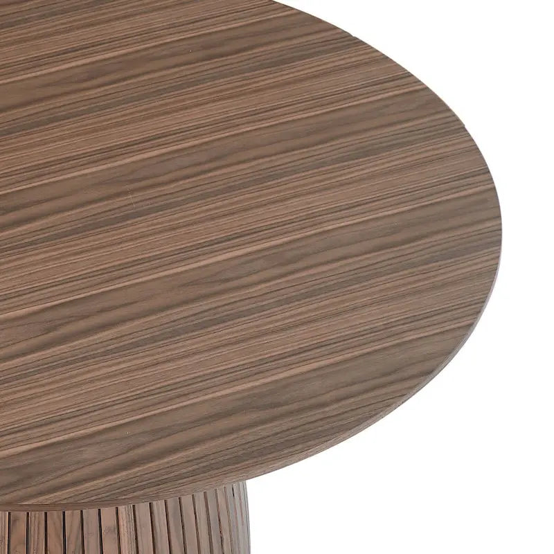 Round Dining Table Kitchen Table Small Space Dining Table MDF for 4-6 People - D 47.24  x H 49.63