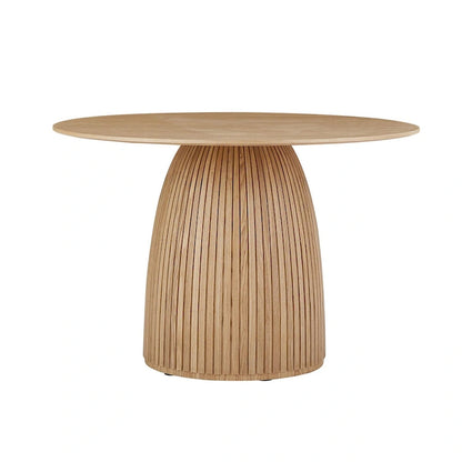 Round Dining Table Kitchen Table Small Space Dining Table MDF for 4-6 People - D 47.24  x H 49.63