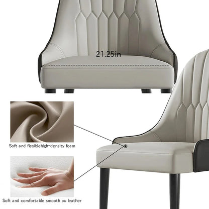 9 - Piece Extendable Rectangular Sintered Stone Cross Legs Dining Set With 8 Chairs