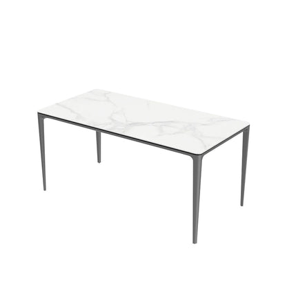 Luxurious Italian Marble Dining Table Sintered Stone Top Rectangular - 61.81x11.42x11.81 inch