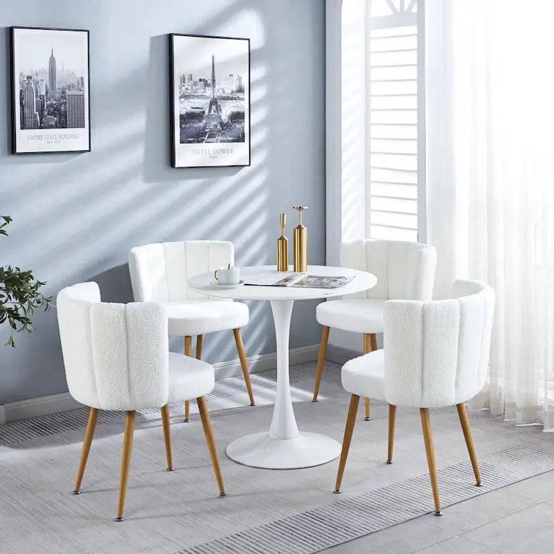 Set tavolo da pranzo moderno da 5 pezzi per 4-6 persone
