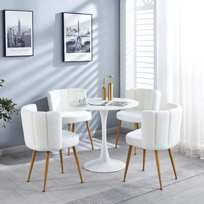 Set tavolo da pranzo moderno da 5 pezzi per 4-6 persone