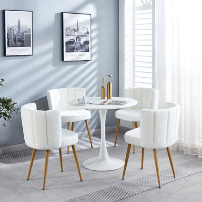 Set tavolo da pranzo moderno da 5 pezzi per 4-6 persone