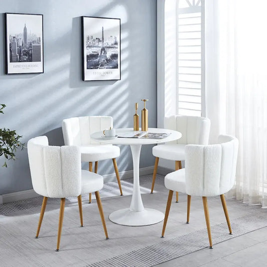 Set tavolo da pranzo moderno da 5 pezzi per 4-6 persone
