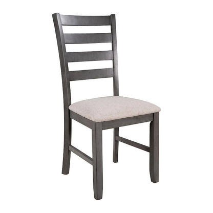 60  Rectangular Solid Wood Dining Table with 4 Upholstered Chairs and Bench