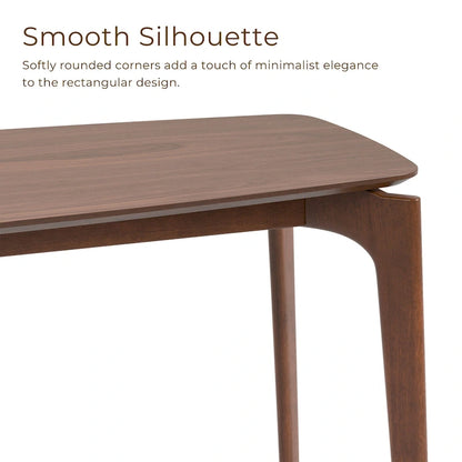 Furniture of America Shaw Mid-century 5-Piece Walnut Wood Counter Height Table Set with 4 Chairs