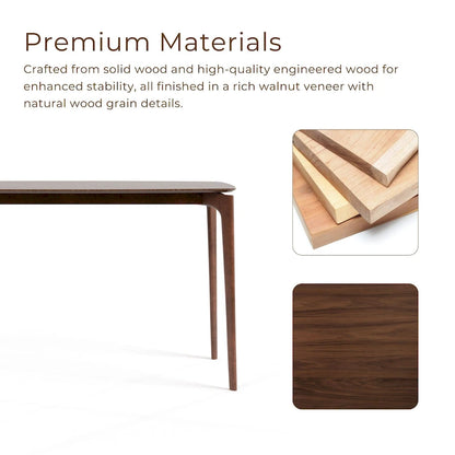 Furniture of America Shaw Mid-century 5-Piece Walnut Wood Counter Height Table Set with 4 Chairs