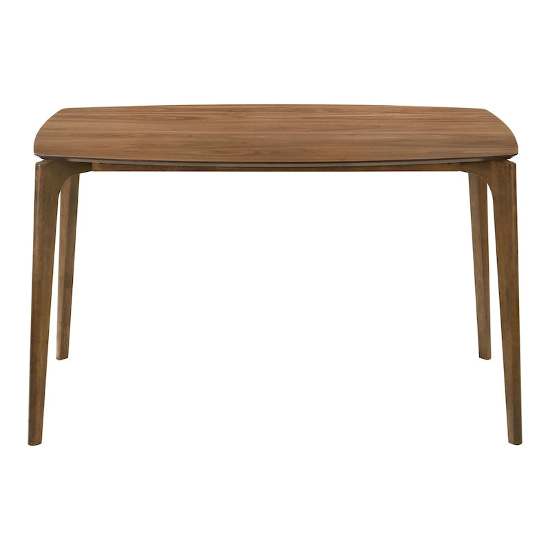 Furniture of America Shaw Mid-century 5-Piece Walnut Wood Counter Height Table Set with 4 Chairs