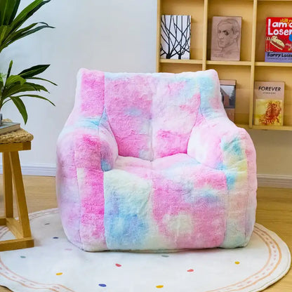 Mieres Faux Fur Fabric Bean Bag Chair, Floor Sofa For Living Room, Bedroom Lazy Sofa