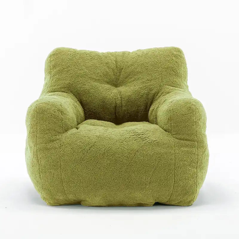 Mieres Faux Fur Fabric Bean Bag Chair, Floor Sofa For Living Room, Bedroom Lazy Sofa