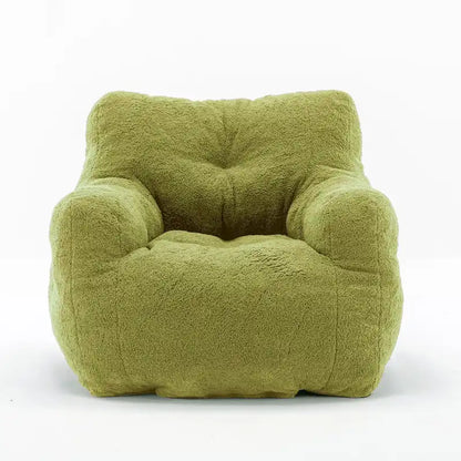 Mieres Faux Fur Fabric Bean Bag Chair, Floor Sofa For Living Room, Bedroom Lazy Sofa