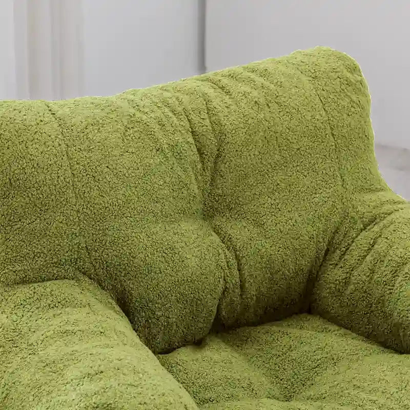 Mieres Faux Fur Fabric Bean Bag Chair, Floor Sofa For Living Room, Bedroom Lazy Sofa