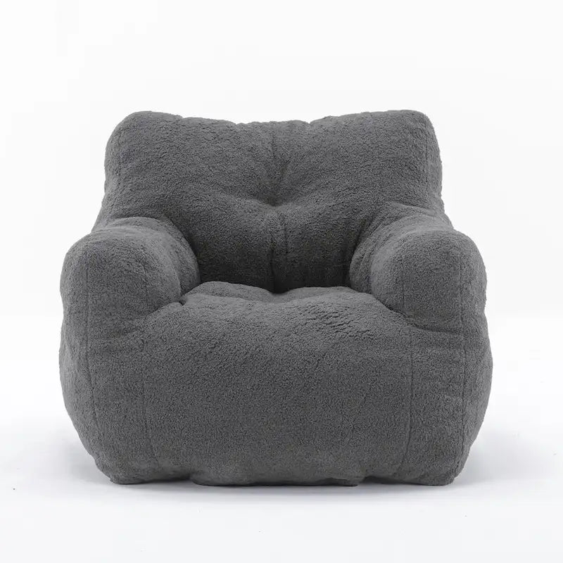 Mieres Faux Fur Fabric Bean Bag Chair, Floor Sofa For Living Room, Bedroom Lazy Sofa