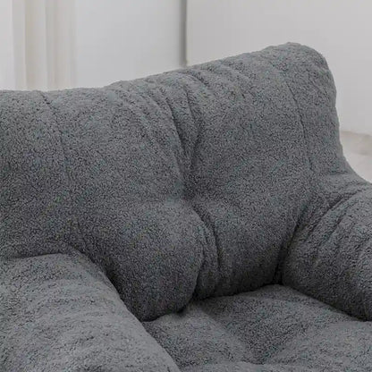 Mieres Faux Fur Fabric Bean Bag Chair, Floor Sofa For Living Room, Bedroom Lazy Sofa