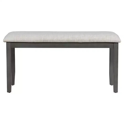 Whisen 6-Piece Dining Table and Chair Set with Special-shaped Legs and Foam-covered Seat Backs and Cushions
