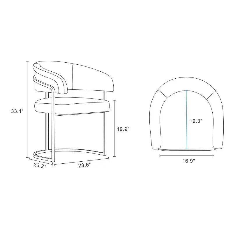 Manhattan Comfort Augusta Modern Leatherette Upholstered Dining Chair