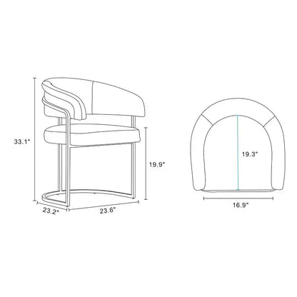 Manhattan Comfort Augusta Modern Leatherette Upholstered Dining Chair