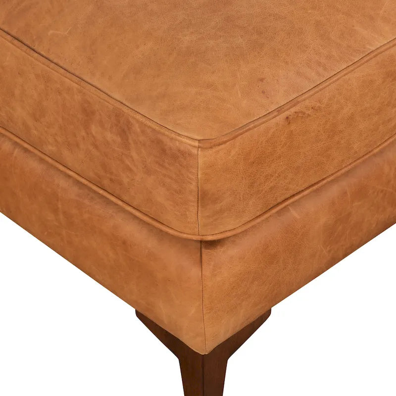 Poly & Bark Essex Ottoman - Full Grain Genuine Italian Leather